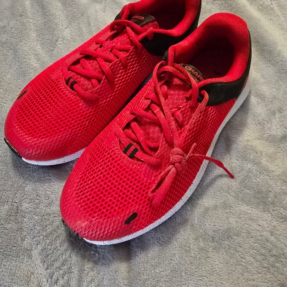 Under Armour Red and Black Sneakers